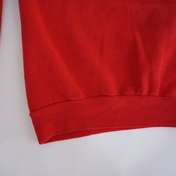 Vintage Jerzees Red Cat Kitten Embroidered Sweatshirt Grandma Chic Kitschcore M - Picture 6 of 11